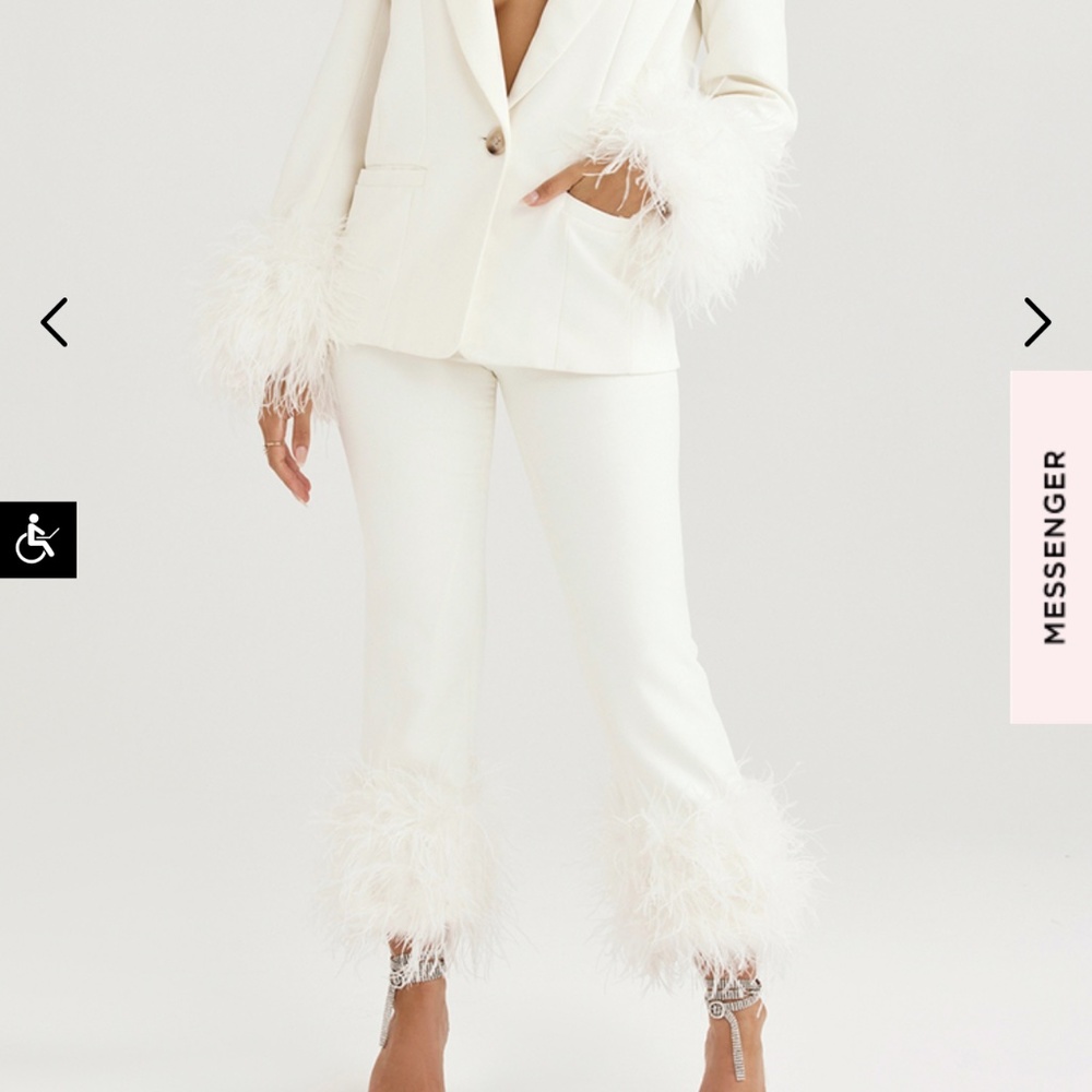 House of CB IMAN Ivory Blazer and FAE Pants (Suit) - Picture 4 of 6